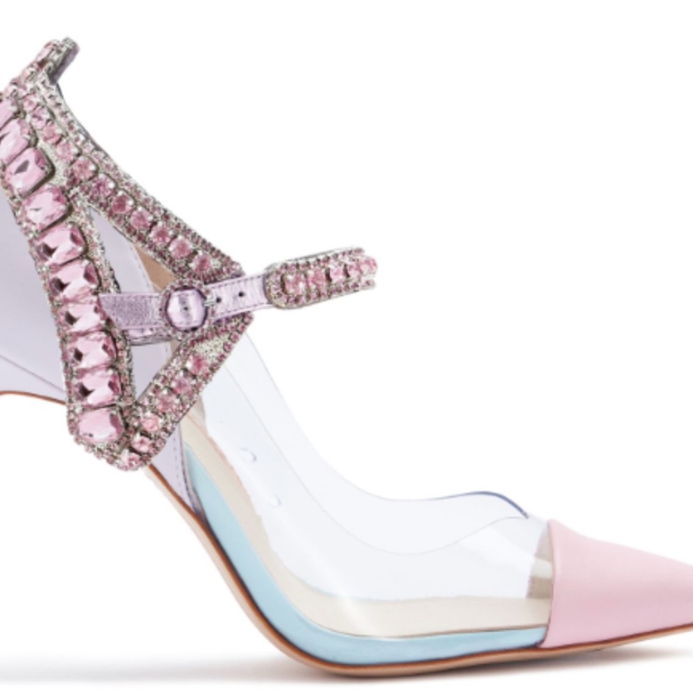 Sophia Webster Lorena Shoe Harness2 Pink jeweled shoe accessory